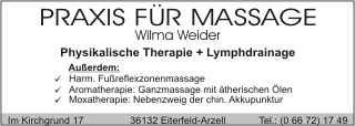 Wilma Weider - Praxis für Massage